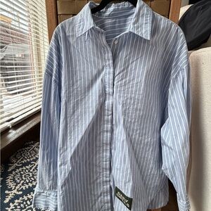 Daily Drills Light Blue Striped Shirt